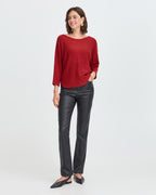 Fransa Genser Addy PU 2 - Rhythmic Red