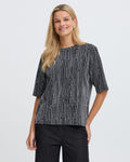 Fransa T-skjorte Glidia TEE 1 - Silver Stripe