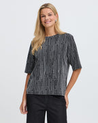 Fransa T-skjorte Glidia TEE 1 - Silver Stripe