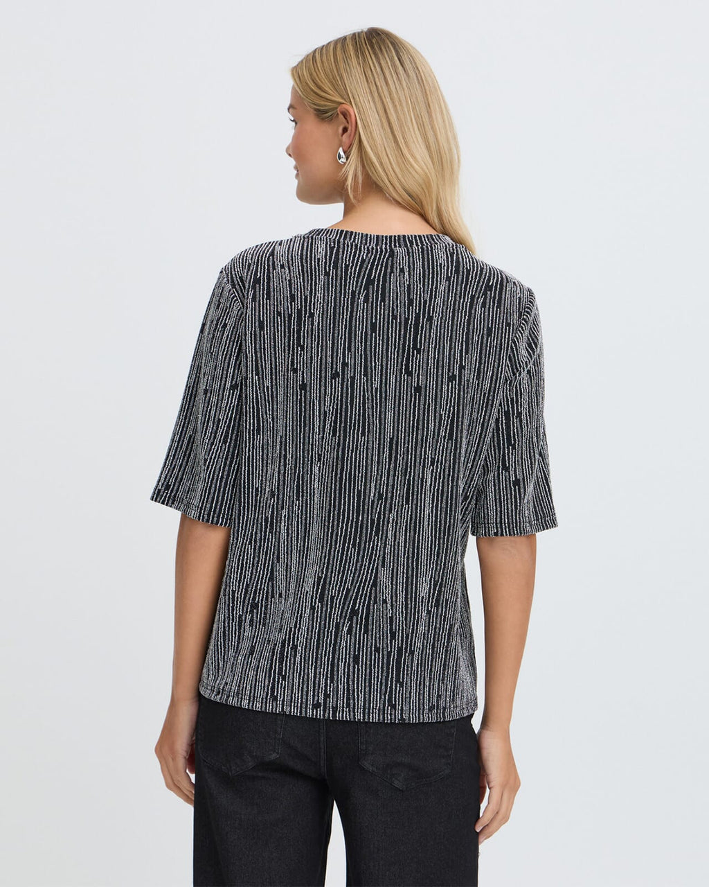 Fransa T-skjorte Glidia TEE 1 - Silver Stripe
