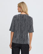 Fransa T-skjorte Glidia TEE 1 - Silver Stripe