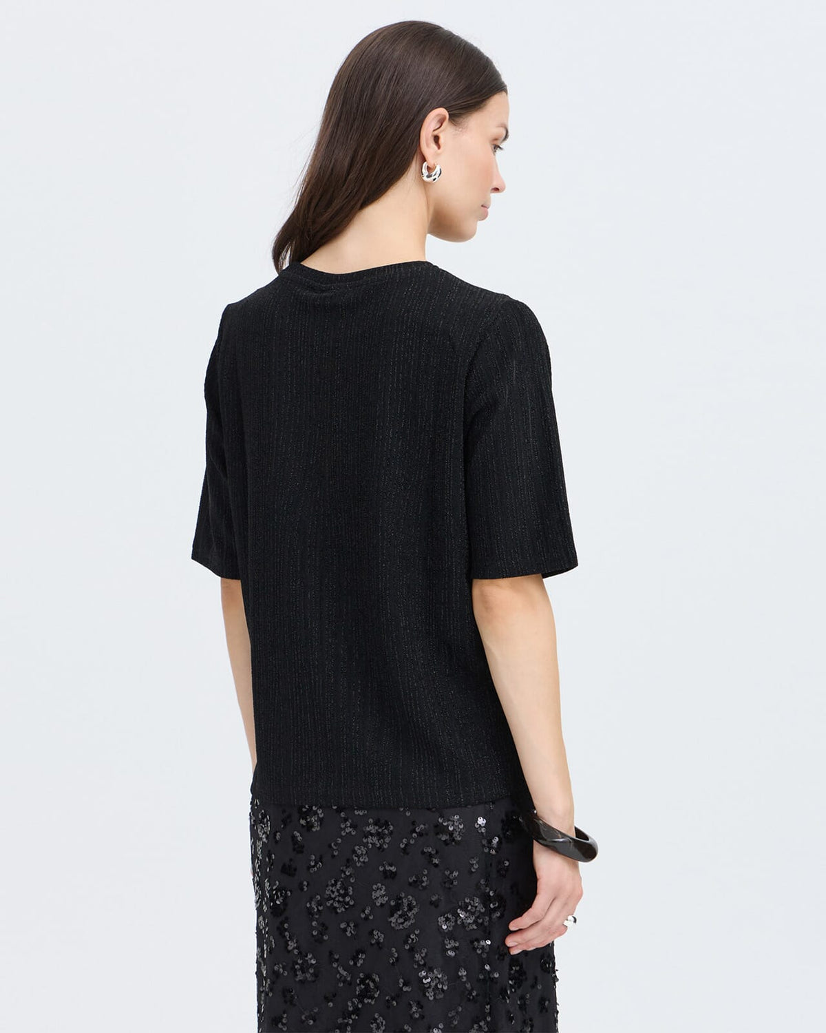 Fransa T-skjorte Glidia TEE 1 - Black Stripe