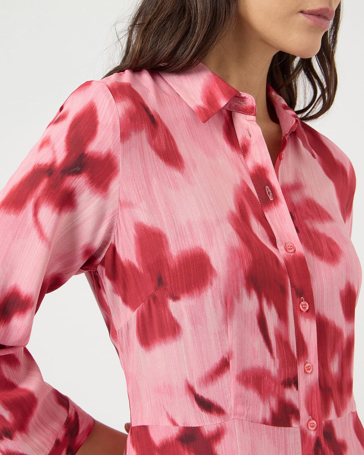 Y.A.S Maxikjole Savanna Long Shirt Dress - Moonlite Mauve/ Cammy