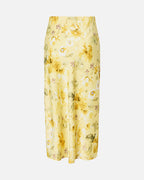Y.A.S Satengskjørt Pella HW Midi Skirt - Pale Banana/ Lemon
