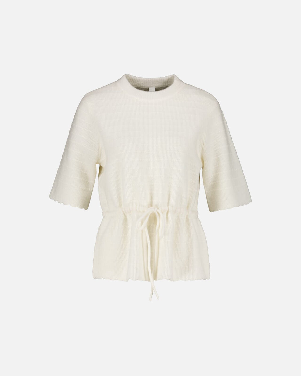 Y.A.S Strikket Topp Thellis Ullmiks SS Knit - Star White