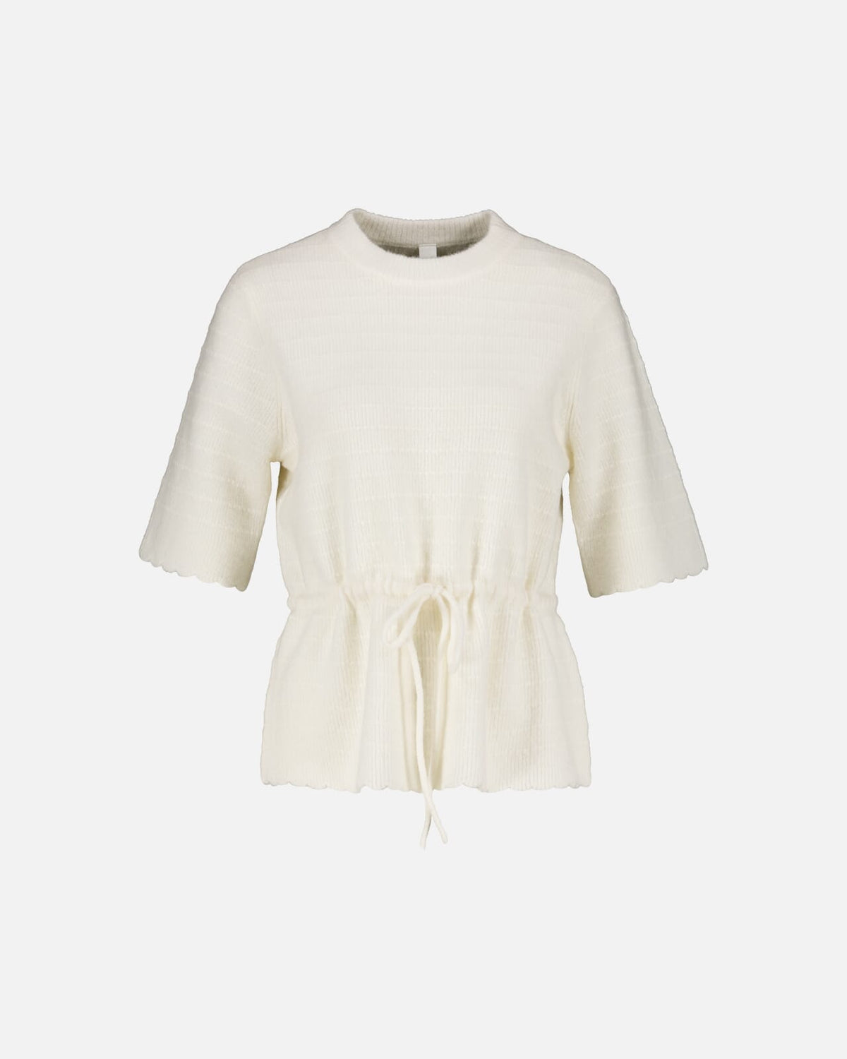 Y.A.S Strikket Topp Thellis Ullmiks SS Knit - Star White