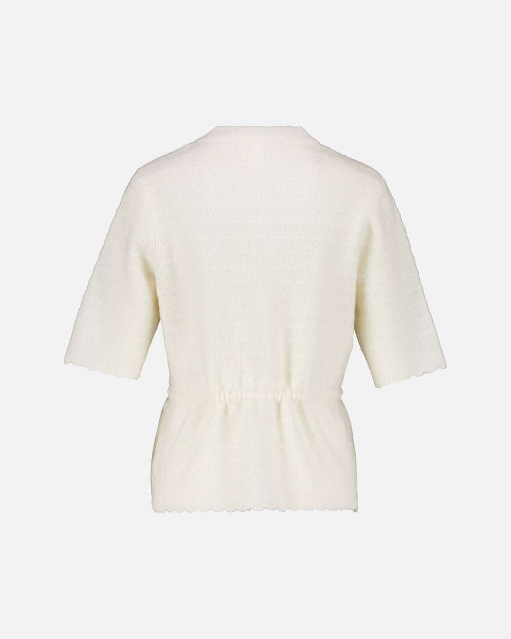 Y.A.S Strikket Topp Thellis Ullmiks SS Knit - Star White