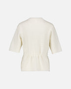 Y.A.S Strikket Topp Thellis Ullmiks SS Knit - Star White
