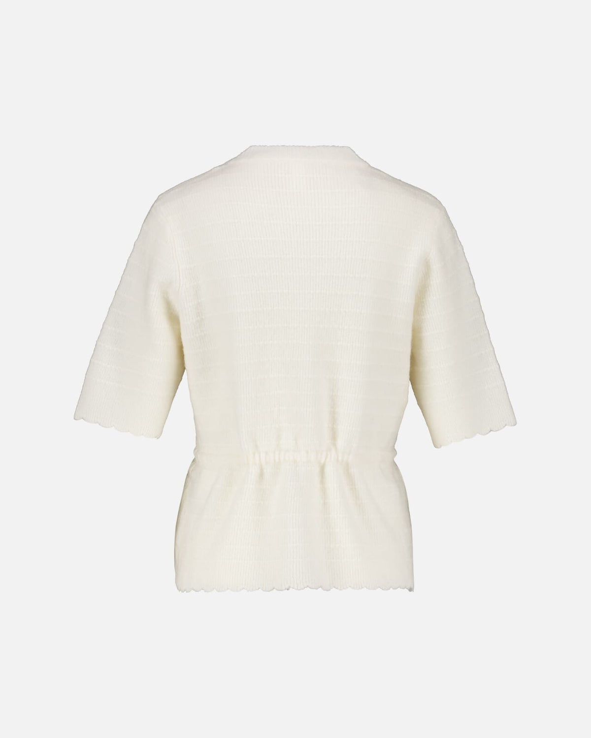 Y.A.S Strikket Topp Thellis Ullmiks SS Knit - Star White