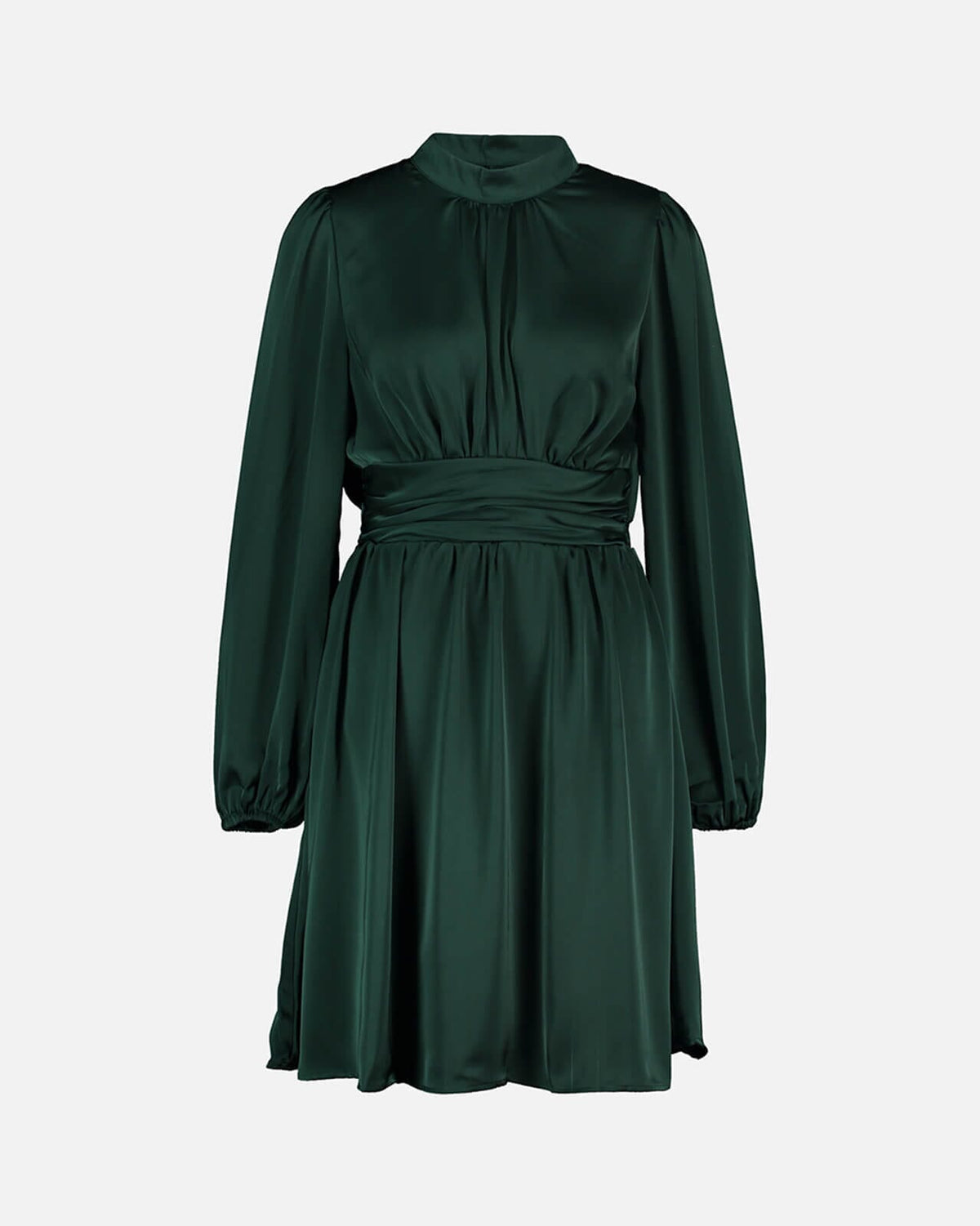FLOYD Kjole Aliba Satin - Dark Green