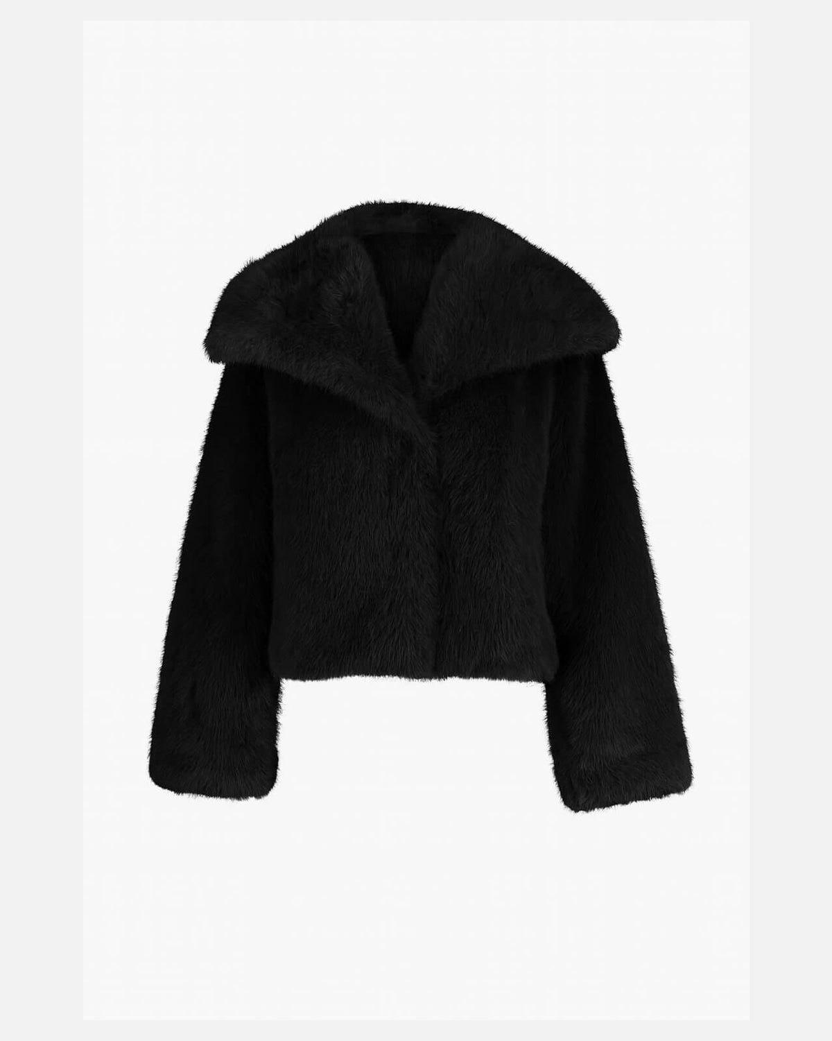 FLOYD Jakke Veronica Faux Fur - Black