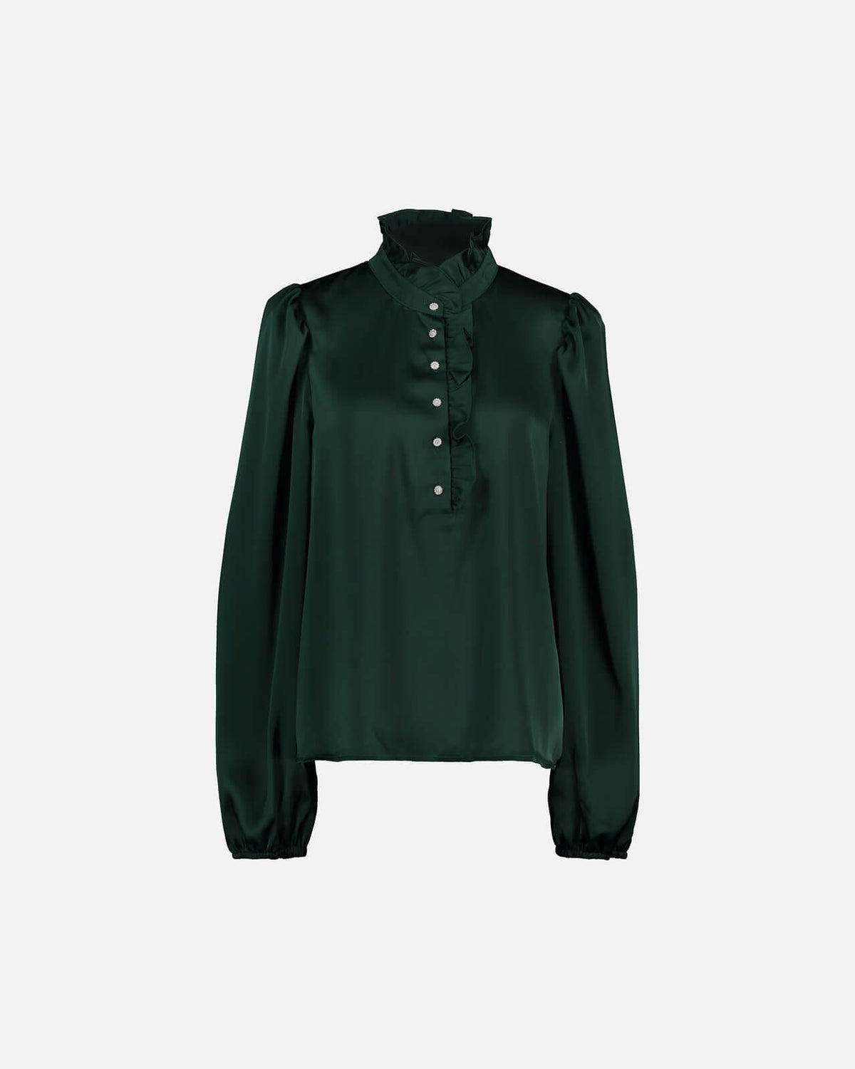 FLOYD Bluse Vanda Satin - Dark Green