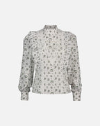 FLOYD Bluse Nitta Memo - White/ Island Green