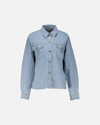 FLOYD Skjortejakke Dea Stripe - Blue/ White