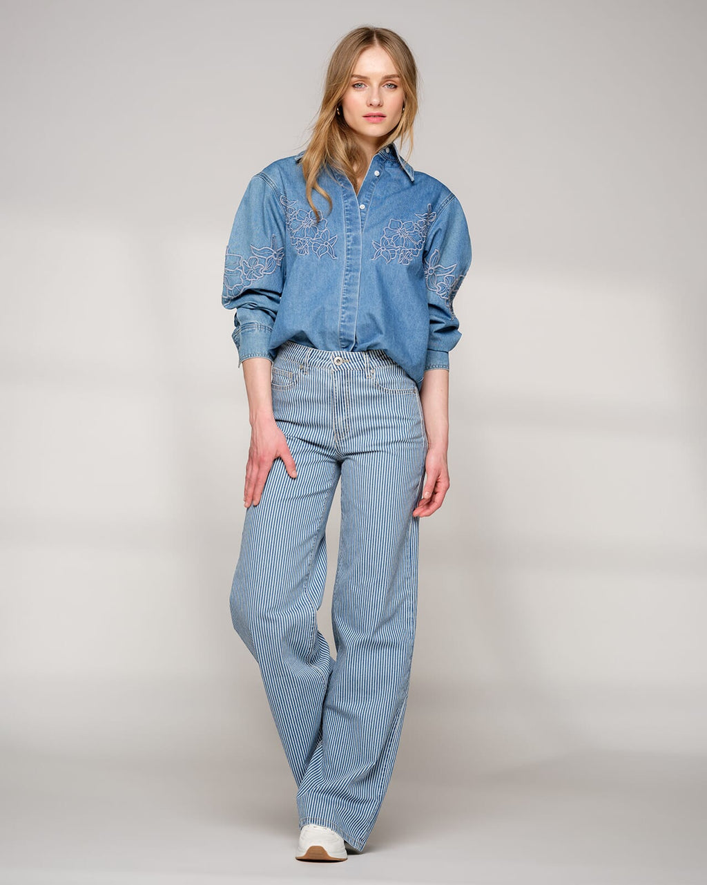 FLOYD Jeans Elli Stripe 5649 - Blue/ White