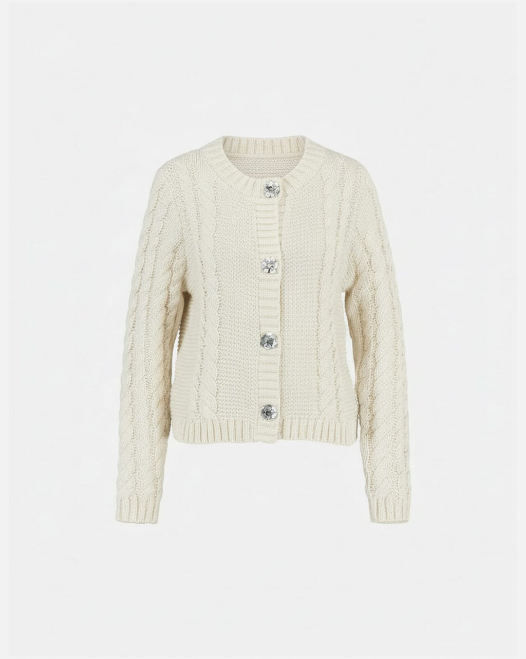 FLOYD Strikket Cardigan Rylee - Offwhite
