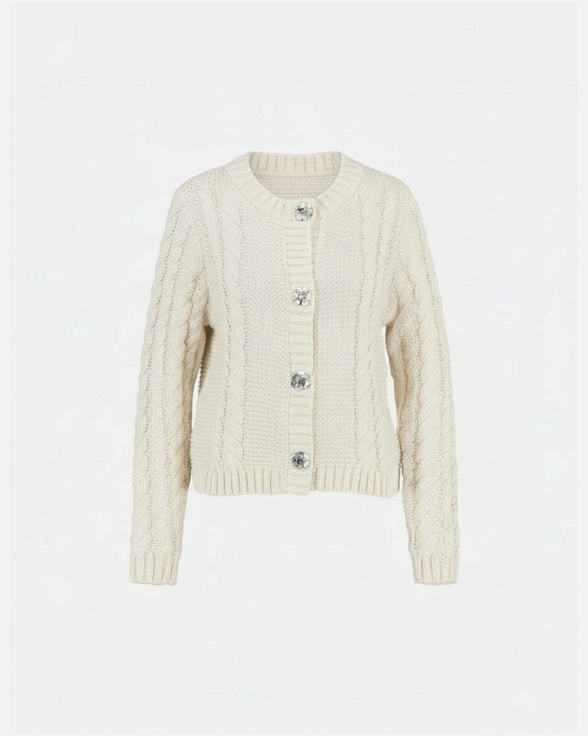FLOYD Strikket Cardigan Rylee - Offwhite