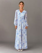 FLOYD Maxikjole Larisa Rosy - Blue Mix
