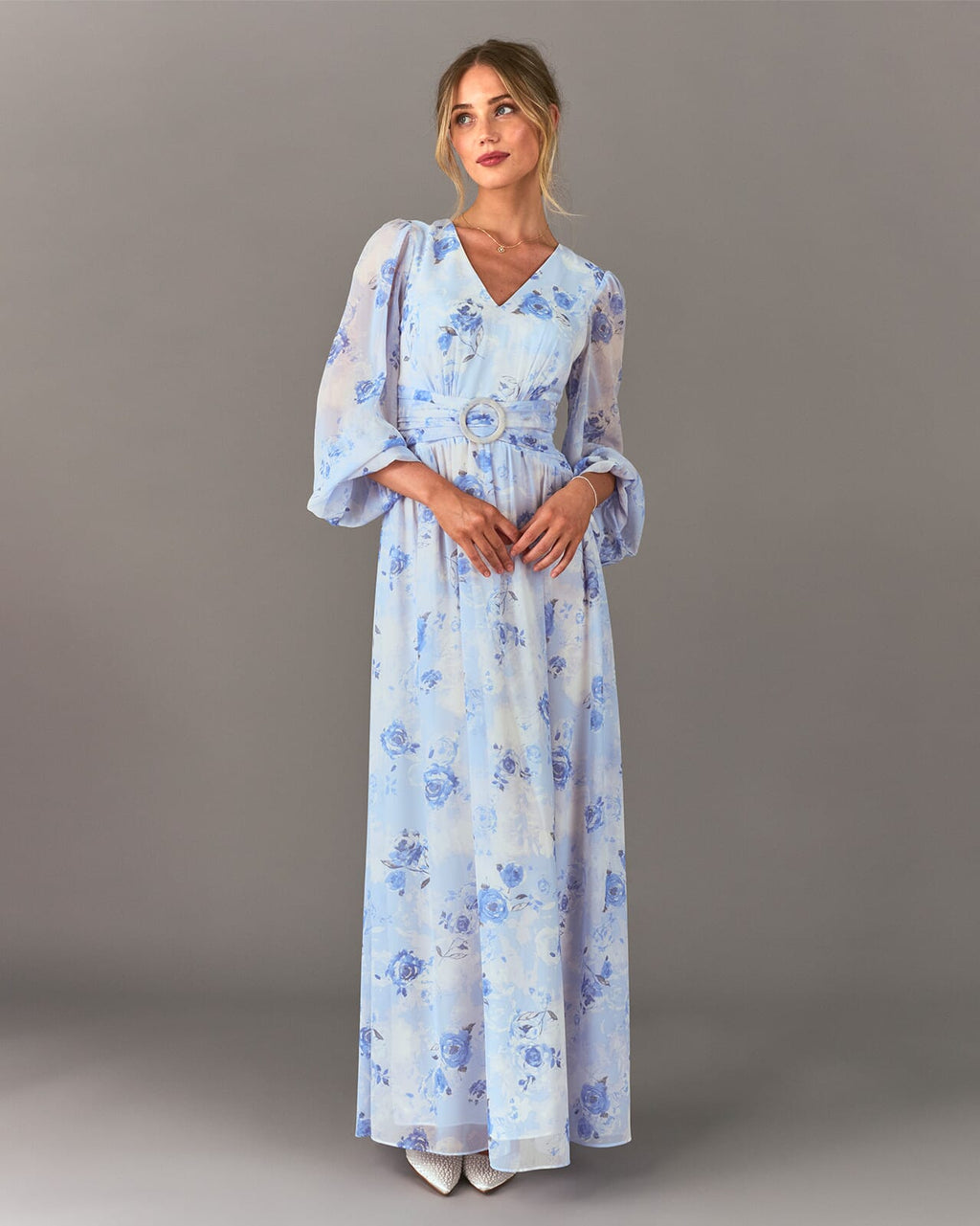 FLOYD Maxikjole Larisa Rosy - Blue Mix