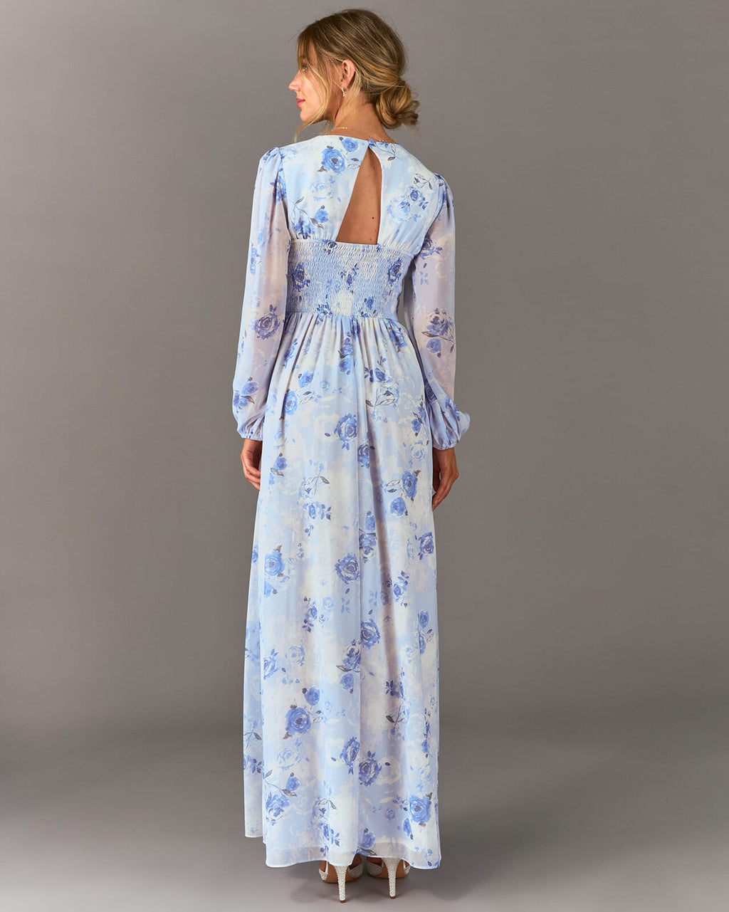 FLOYD Maxikjole Larisa Rosy - Blue Mix