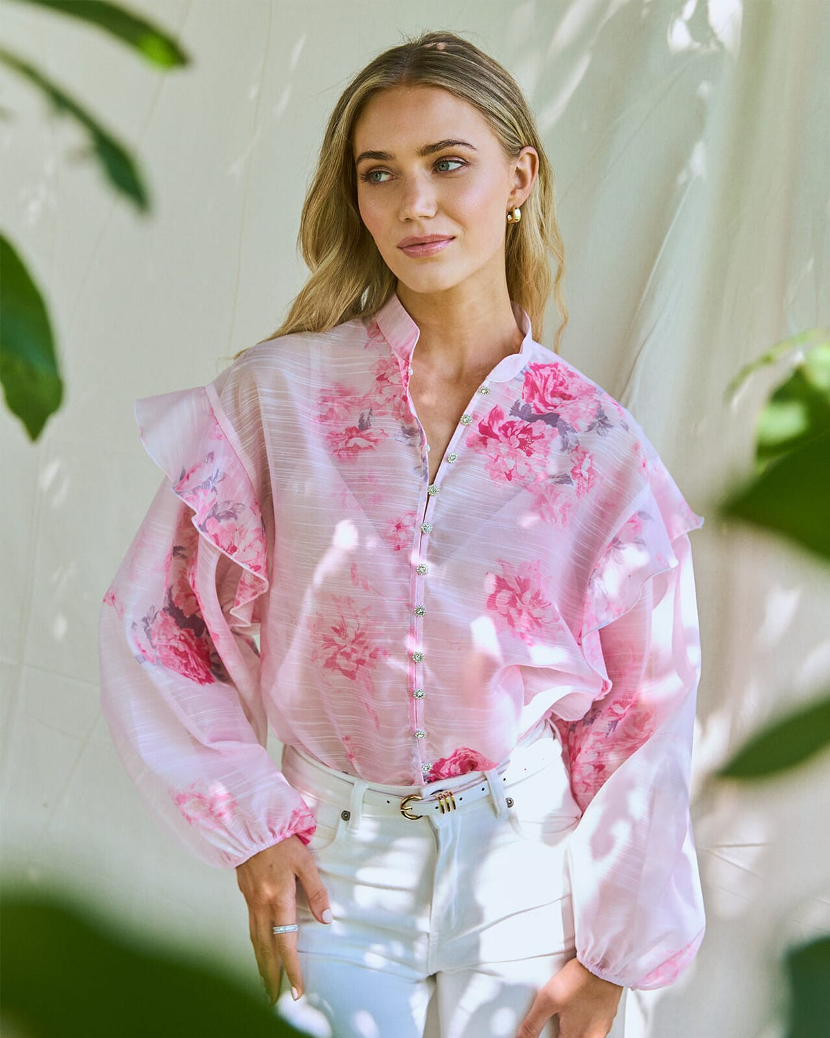 FLOYD Bluse Lolita Peony - Rose Petal