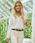 FLOYD Skjorte Bibi Viscose - Offwhite