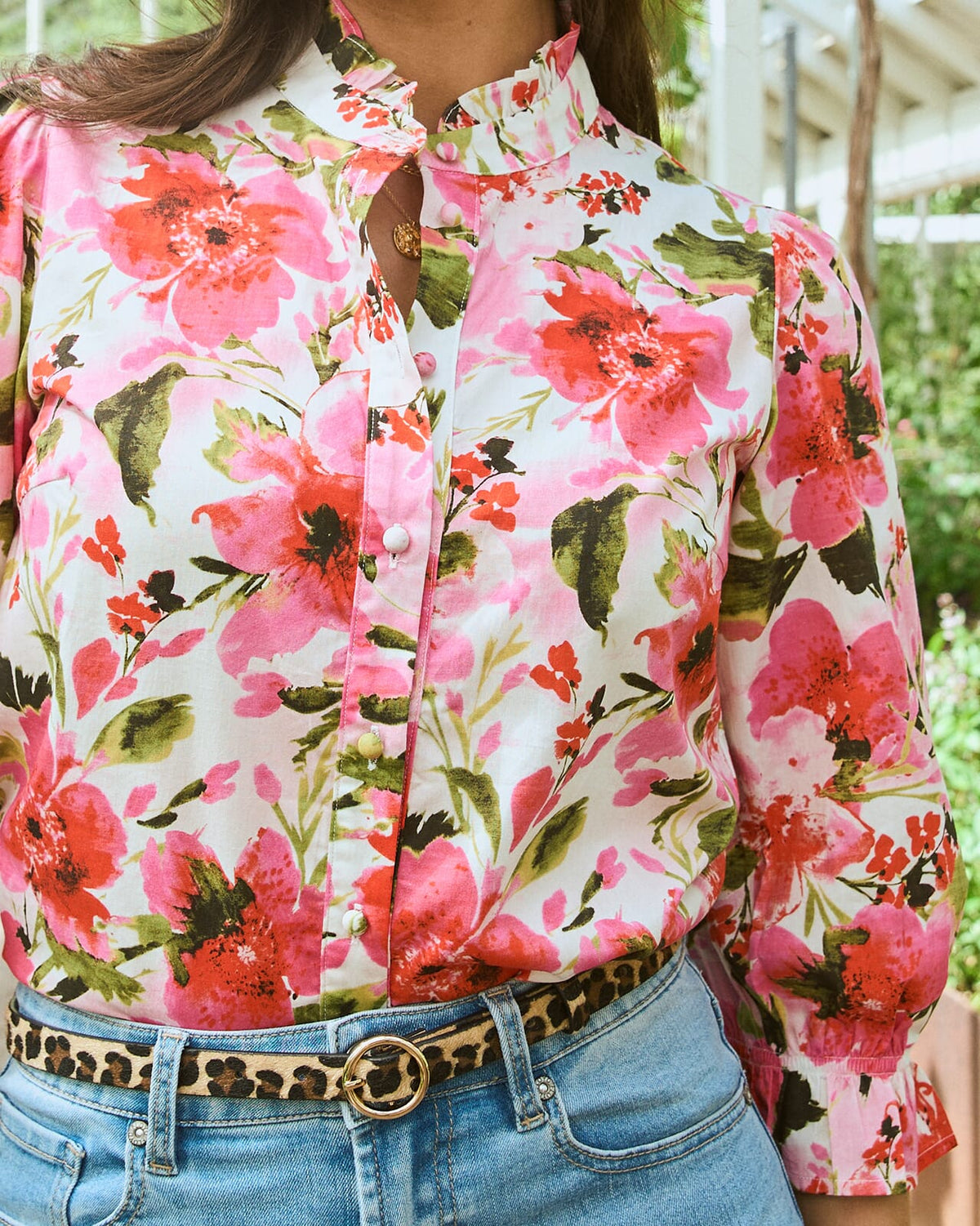 FLOYD Bluse Michelle Flory - Pink Power
