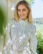 FLOYD Bluse Vanda Flower - Regatta Blue
