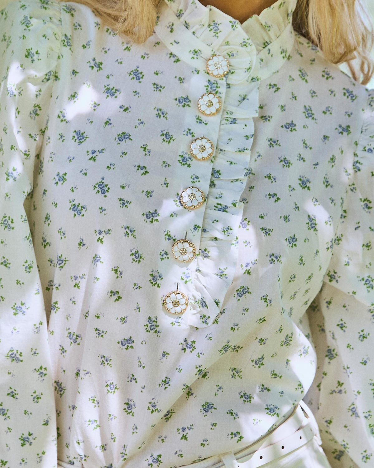 FLOYD Bluse Vanda Flower - Regatta Blue