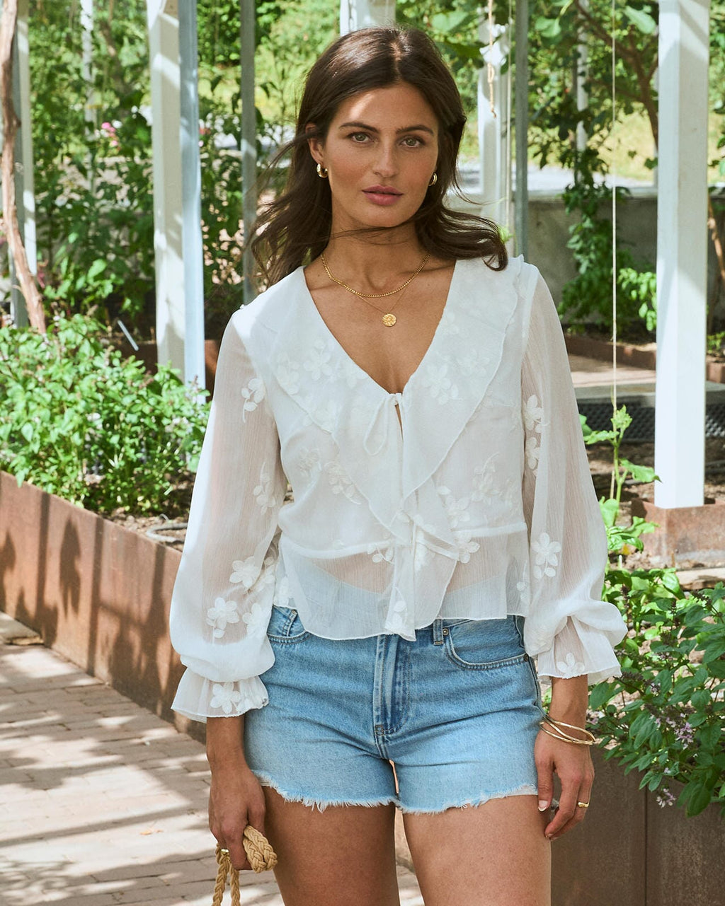FLOYD Topp Felicia Fia - White