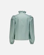 FLOYD Bluse Vanda Cotton Flowerbutton - Ocen Mist