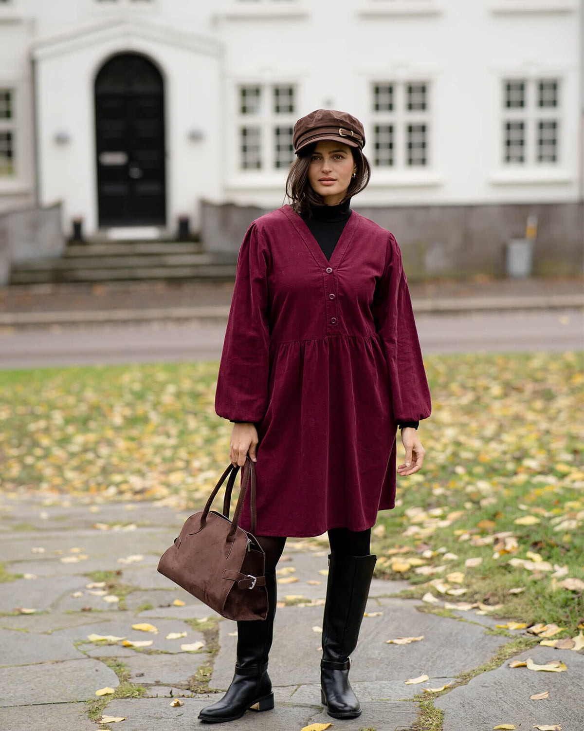 FLOYD Kjole Ronda Babycord - Bordeaux