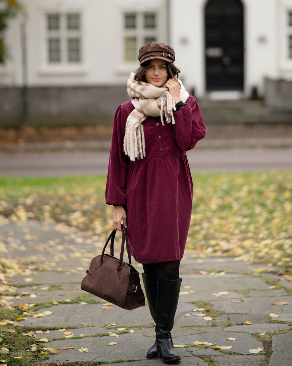 FLOYD Kjole Ronda Babycord - Bordeaux