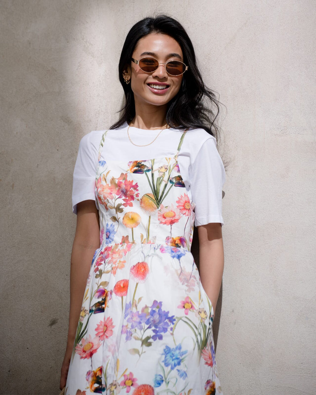 FLOYD Midikjole Brooklyn Fairy - Offwhite