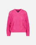FLOYD Strikkegenser Priscilla V - Pink Power