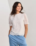 FLOYD Topp Pia Brodery - White