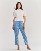 FLOYD Topp Pia Brodery - White
