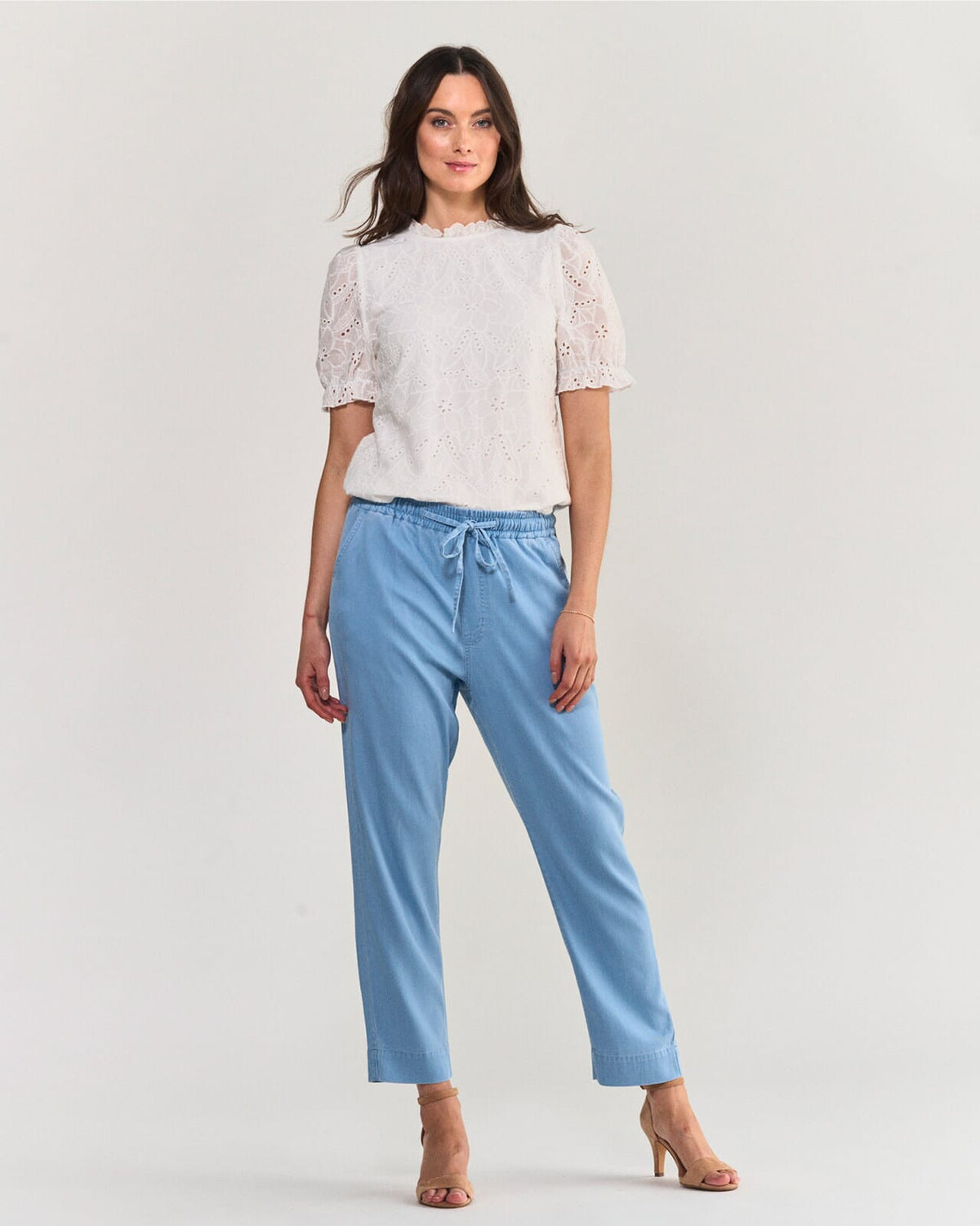 FLOYD Topp Pia Brodery - White