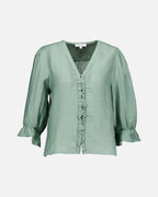 FLOYD Bluse Serena Wave - Dark Island Green
