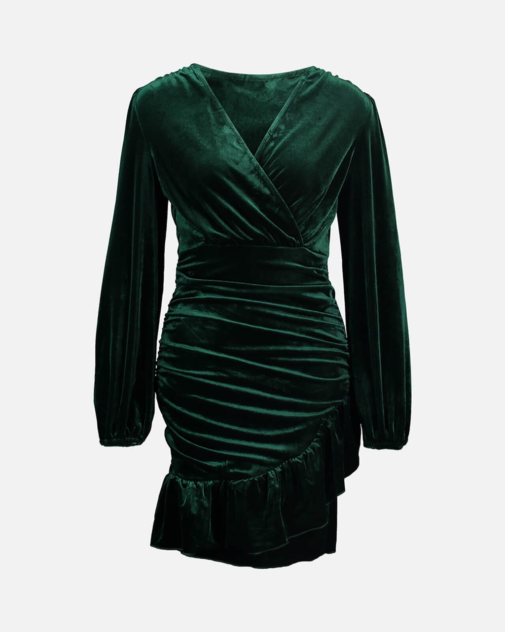 FLOYD Kjole Alyssa Velvet - Dark Green