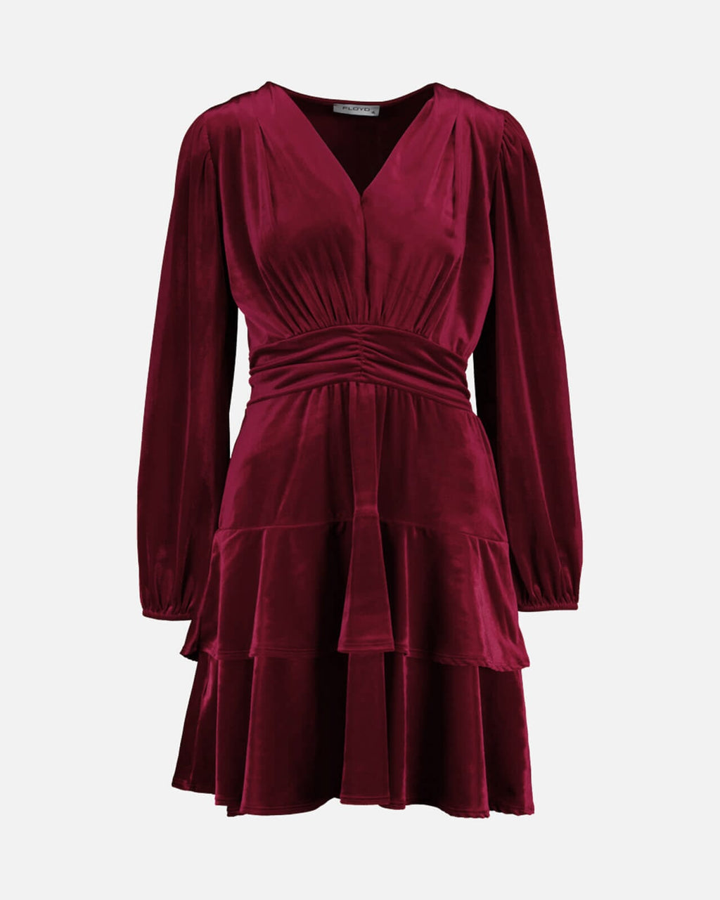 FLOYD Kjole Diane Velvet - Bordeaux