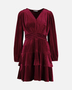 FLOYD Kjole Diane Velvet - Bordeaux