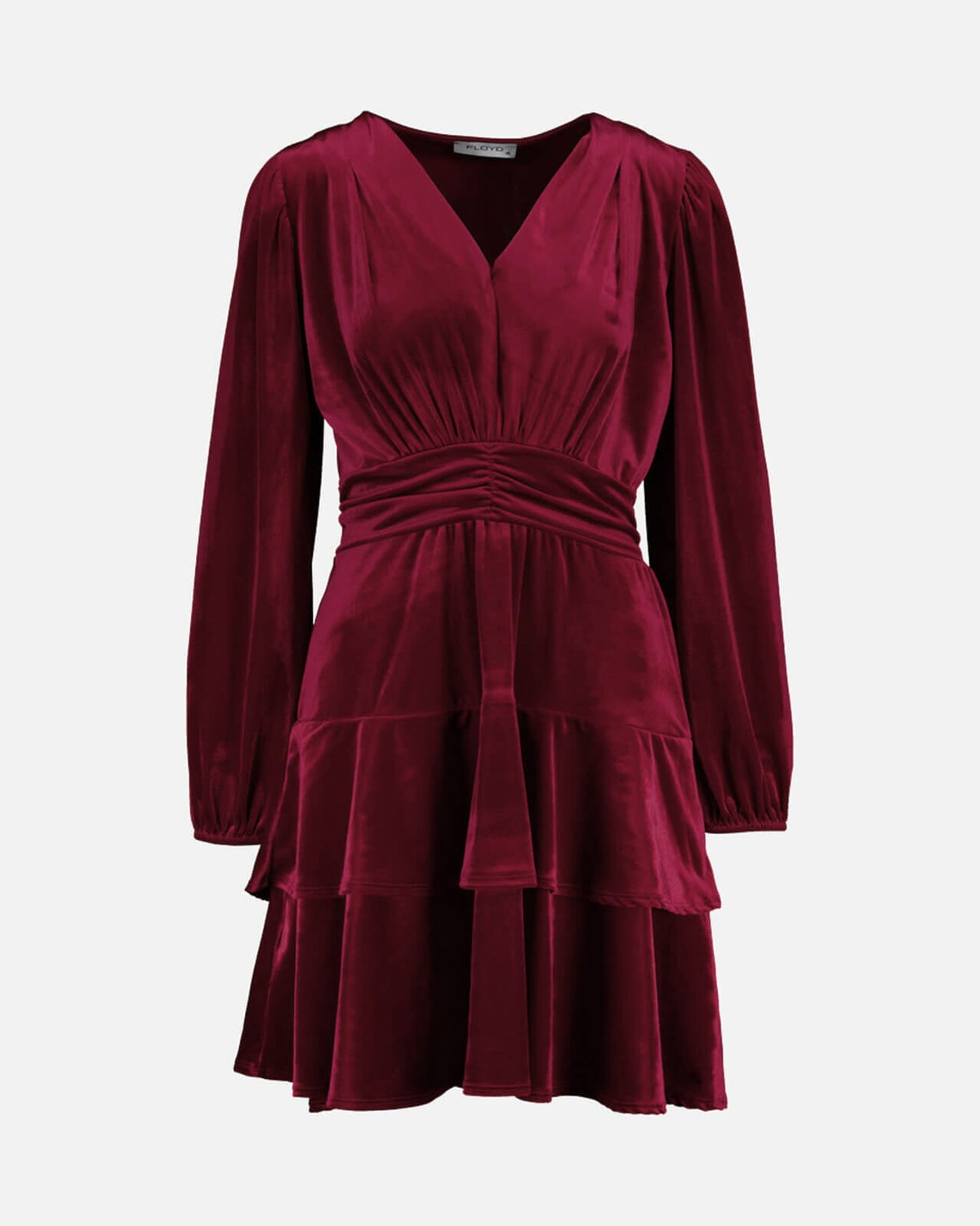 FLOYD Kjole Diane Velvet - Bordeaux