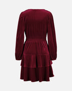 FLOYD Kjole Diane Velvet - Bordeaux