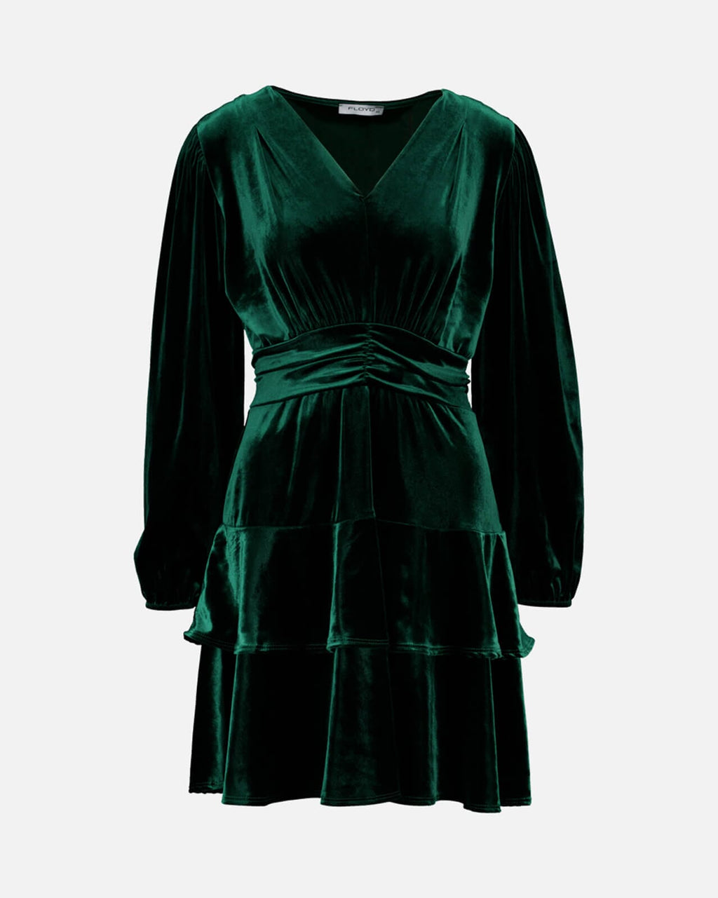 FLOYD Kjole Diane Velvet - Dark Green
