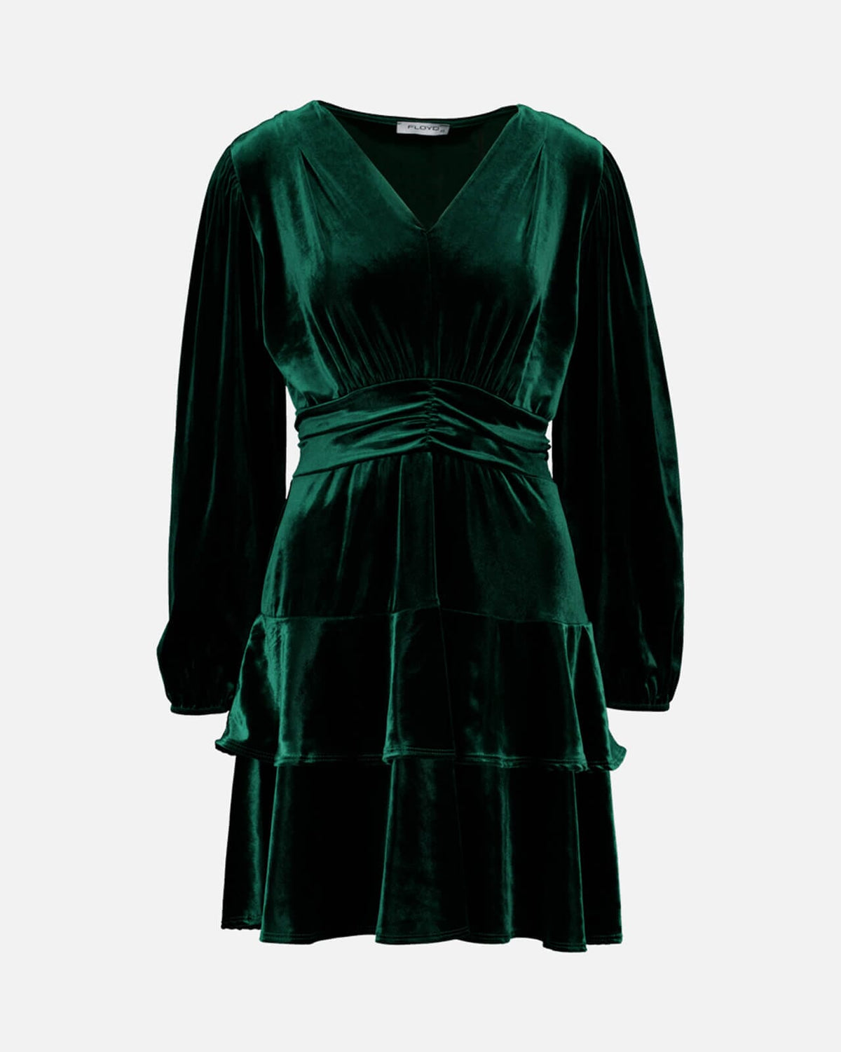 FLOYD Kjole Diane Velvet - Dark Green