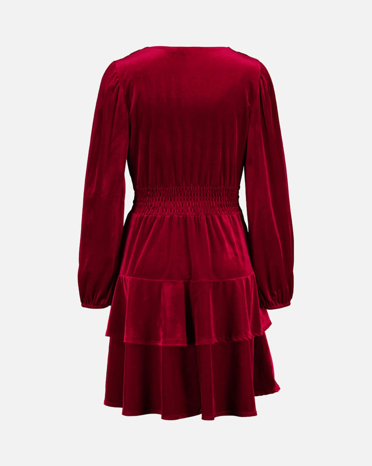 FLOYD Kjole Diane Velvet - Dark Red