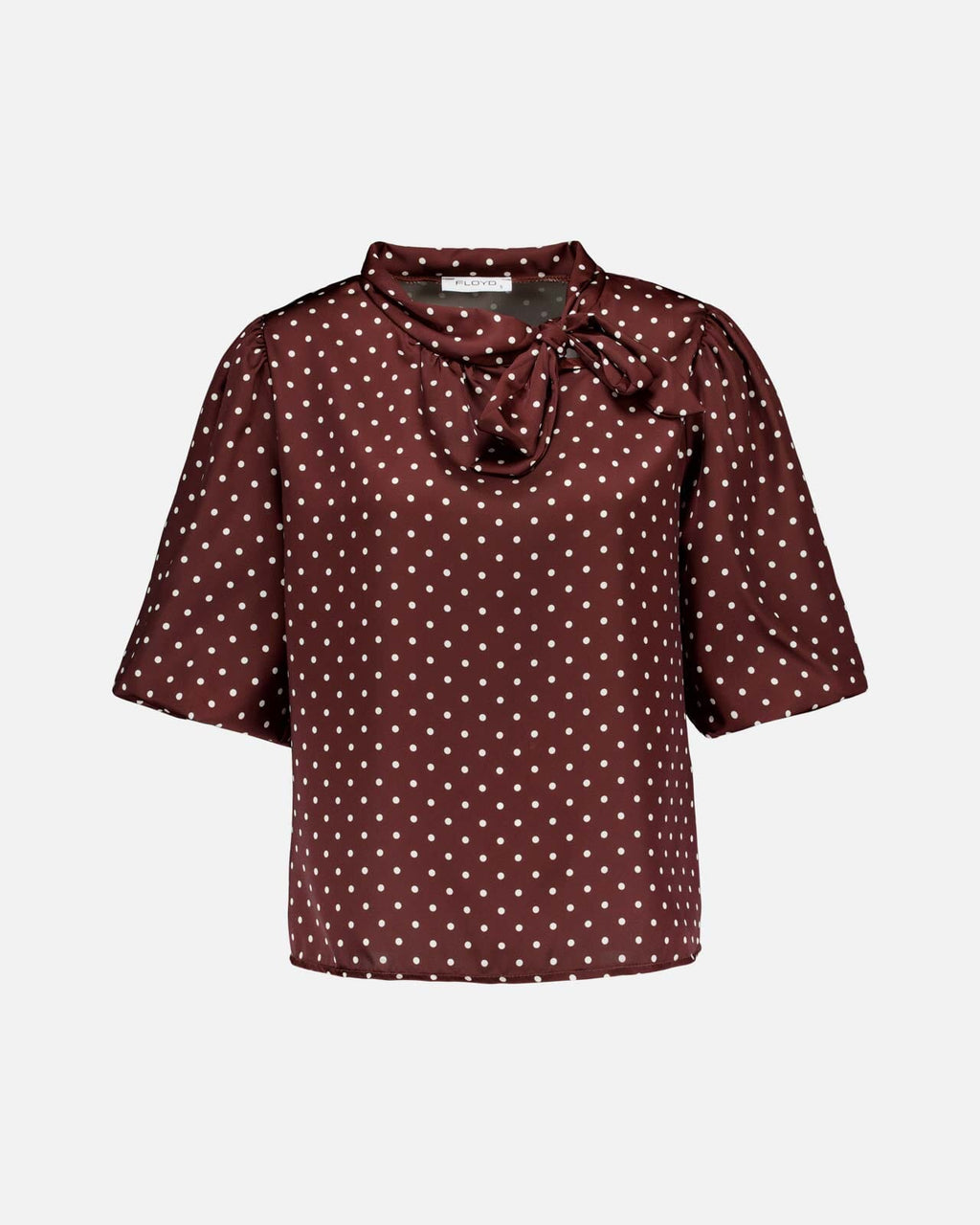 FLOYD Topp Corina Polka Satin - Dark Brown