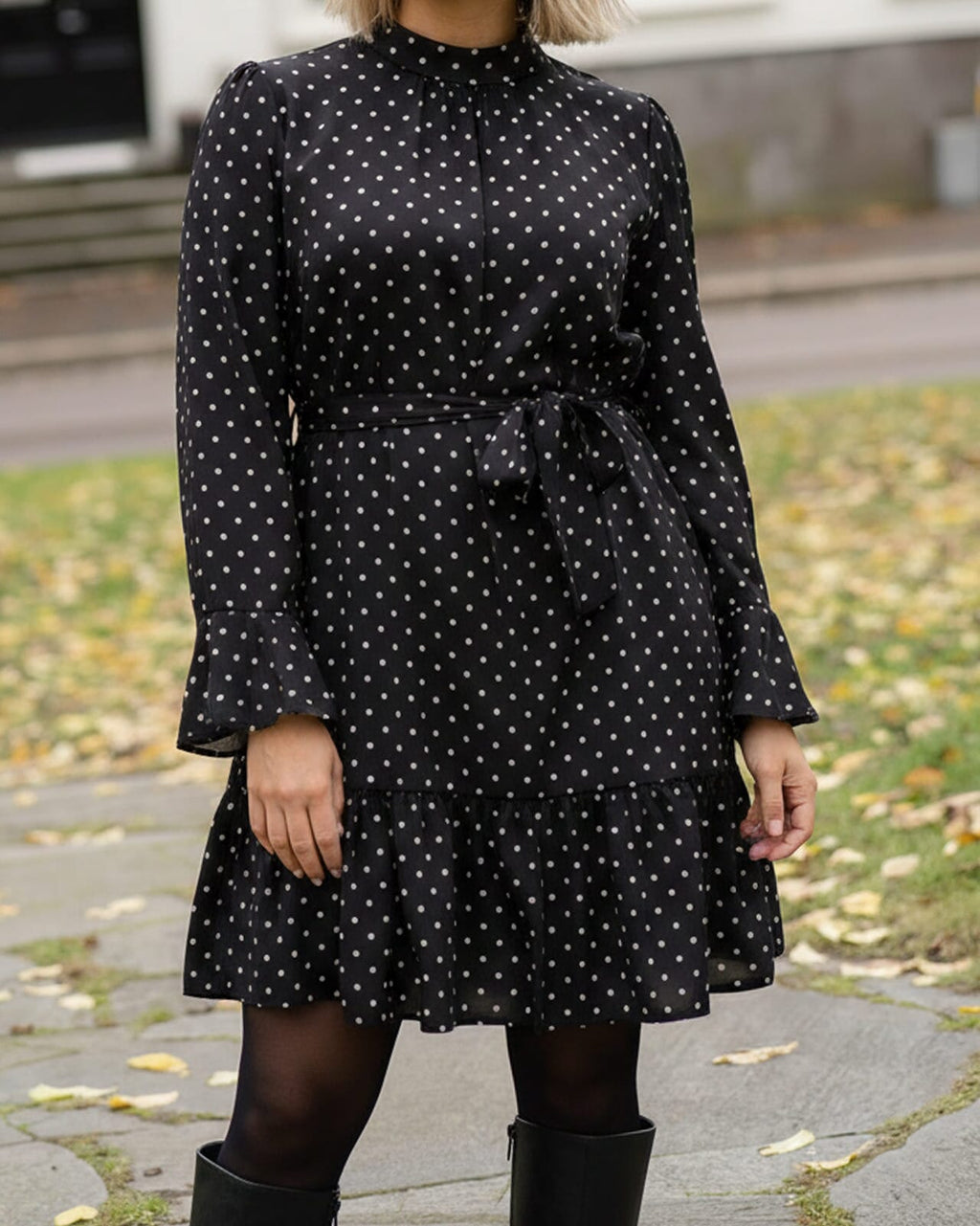 FLOYD Kjole Pepina Polka - Black