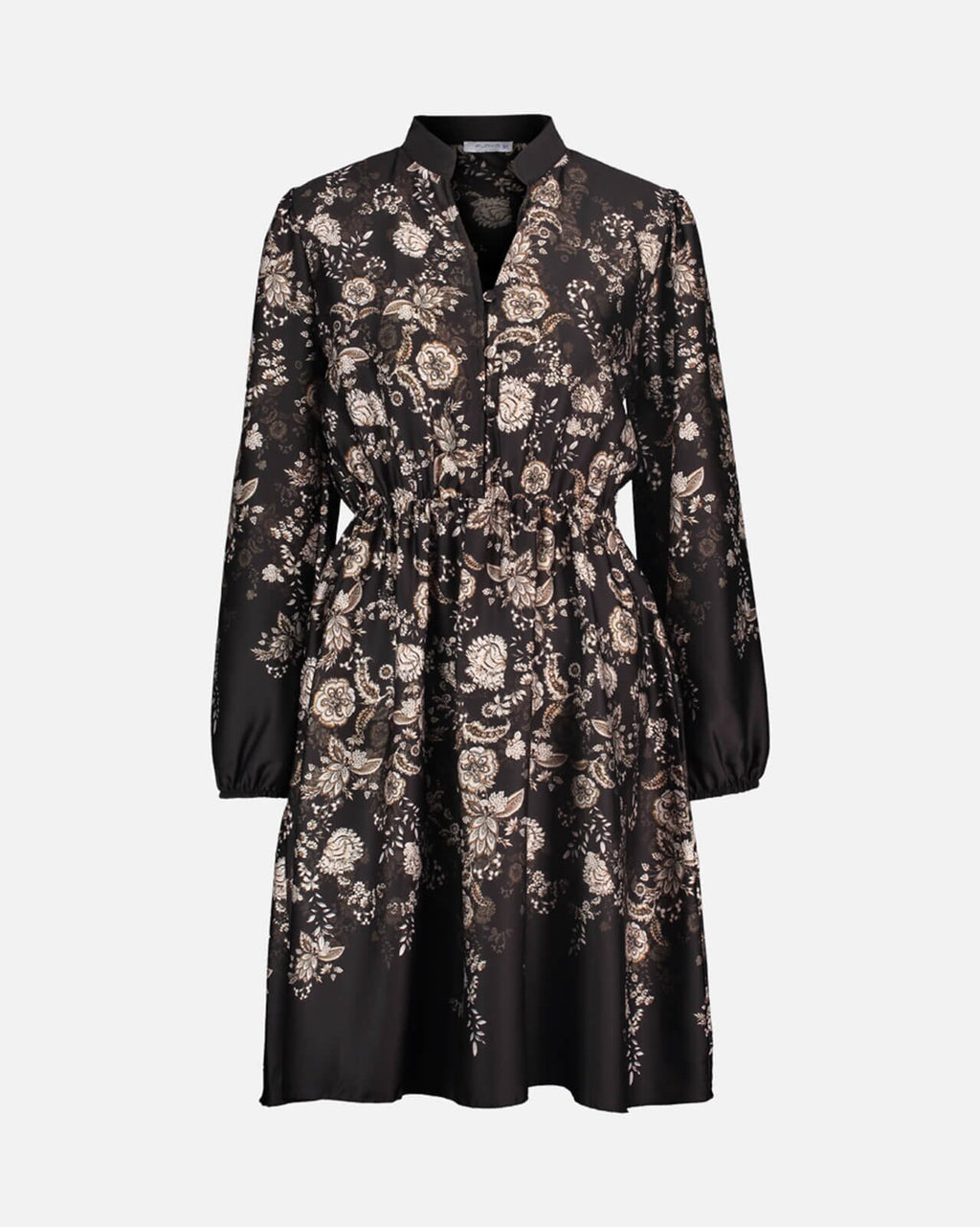 FLOYD Kjole Malvine Satin Paisley - Black